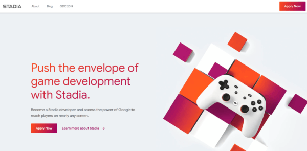 Google Stadia Developers Page