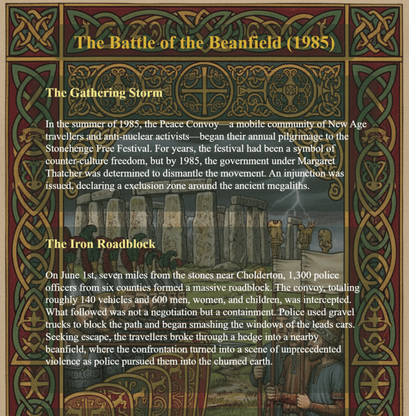 The Iron Wall at the Megaliths