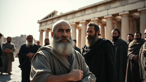 Ancient Greek Philosophers AI Art made using Flux Pro 1