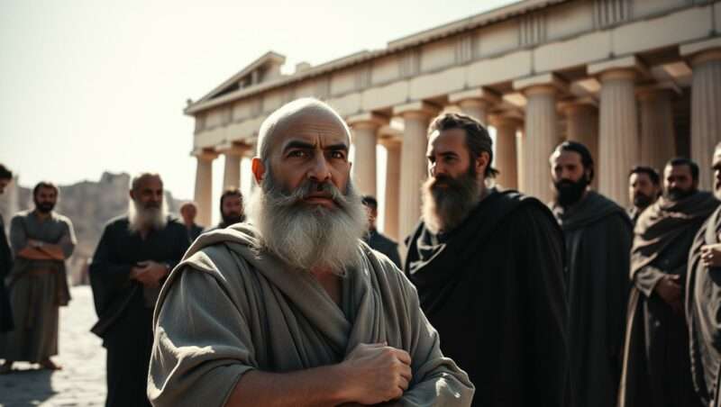 Ancient Greek Philosophers AI Art made using Flux Pro 1