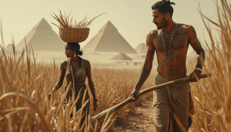 Egyptian farmers AI art Flux Pro 1.0