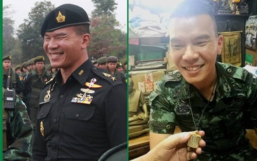 soldierss aved by miracle wore a photo of Ajarn Tiang