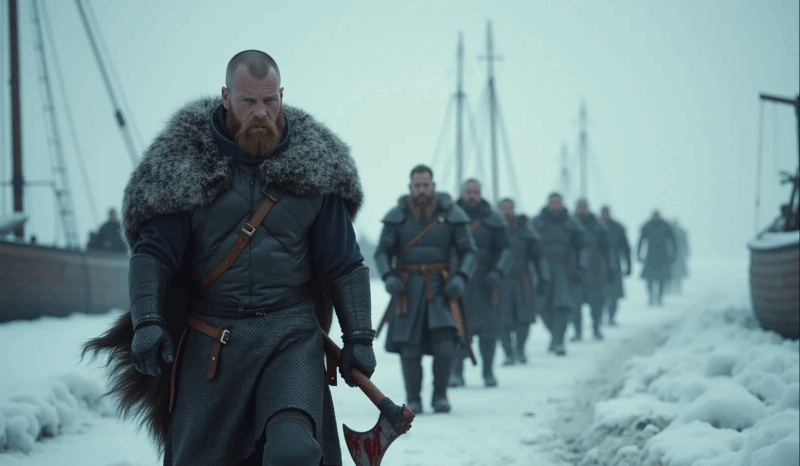 Viking Invaders in the Snow - AI Art made in Flux Dev 1 by Black Forest Labs on Hugging Face
